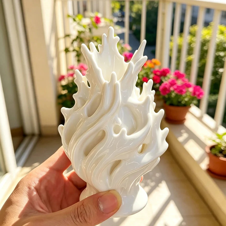 Elegant Plastic Flower Vase,Lightweight and Portable, Ideal for Living Room, Dining Table, Office, Vases Home Decor