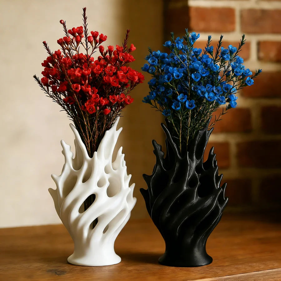Elegant Plastic Flower Vase,Lightweight and Portable, Ideal for Living Room, Dining Table, Office, Vases Home Decor